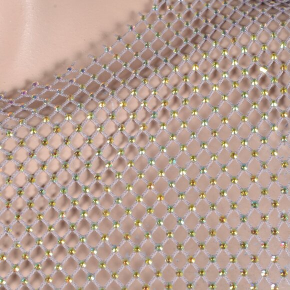 Free People Filter Finish Long Sleeve Embellished Mesh Top in Stone - Picture 6 of 6